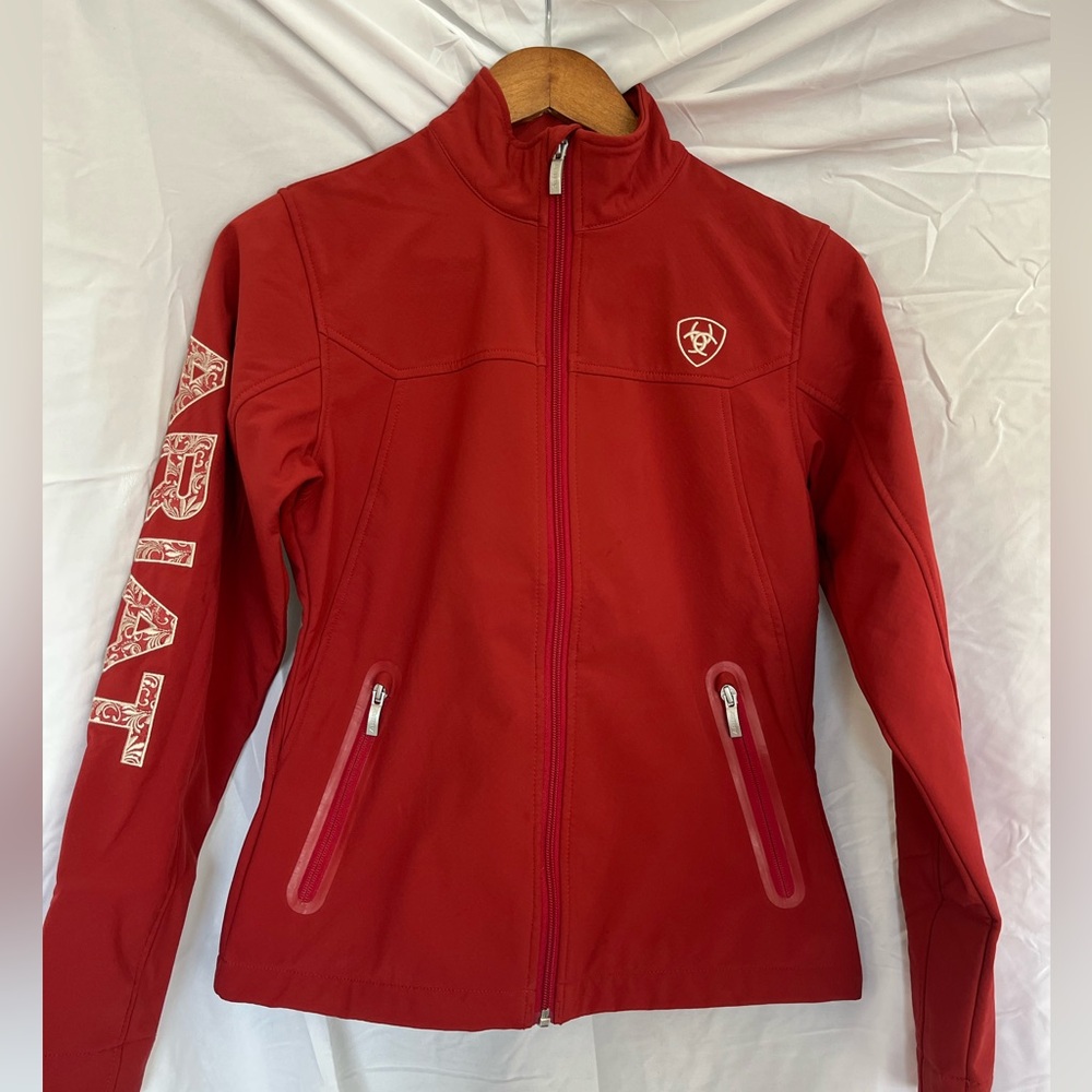 Ariat Women's Red Utility Softshell Jacket with Zip Pockets